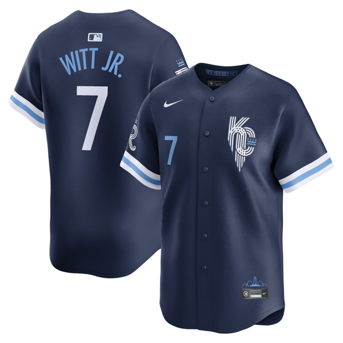 Camiseta Beisbol Hombre Kansas City Royals Bobby Witt Jr City Connect Limited Azul